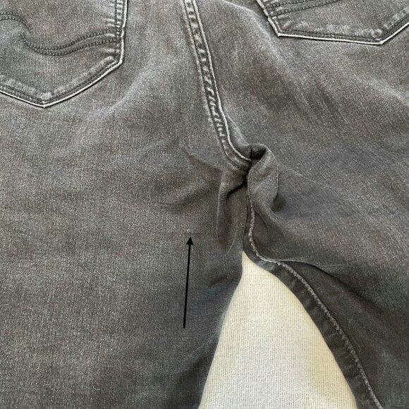 Levi Strauss Women Signature Skinny Joggers Black Jean Stretch Size Lg Split Hem - Picture 8 of 12